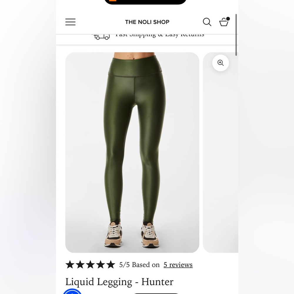 Noli Liquid Leggings Hunter Medium NWT
